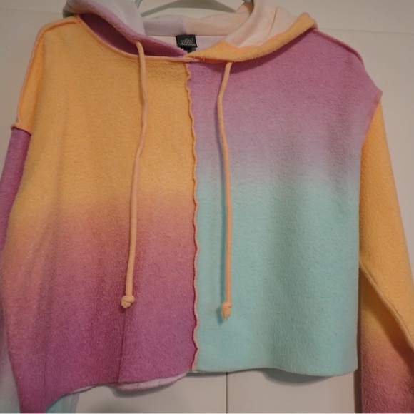 Wild Fable Pink and Green Crop Sweatshirt - Picture 2 of 5